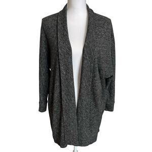 Eileen Fisher Cardigan Women's Size Small Black White Wool Blend Knit System